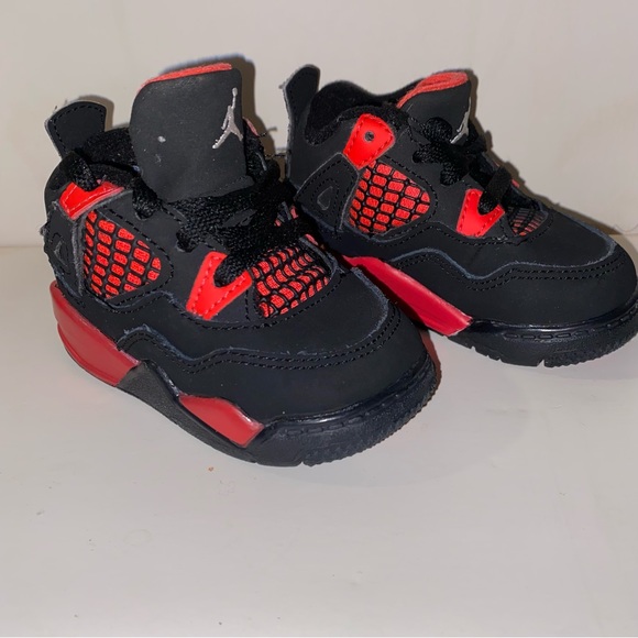 Jordan 4 Retro Red Thunder (4C Baby) - Picture 3 of 8